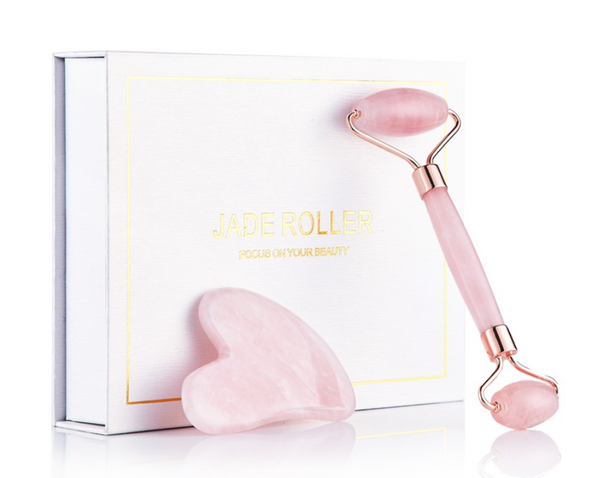 Rose Quartz Roller & Gua Sha Set